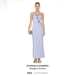 Maygel Coronel Amethyst Strapless Dress